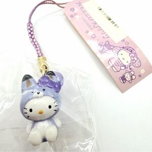Hello Kitty Gotochi Hokkaido Japan Lavender Fox Netsuke Charm Strap Vintage NEW